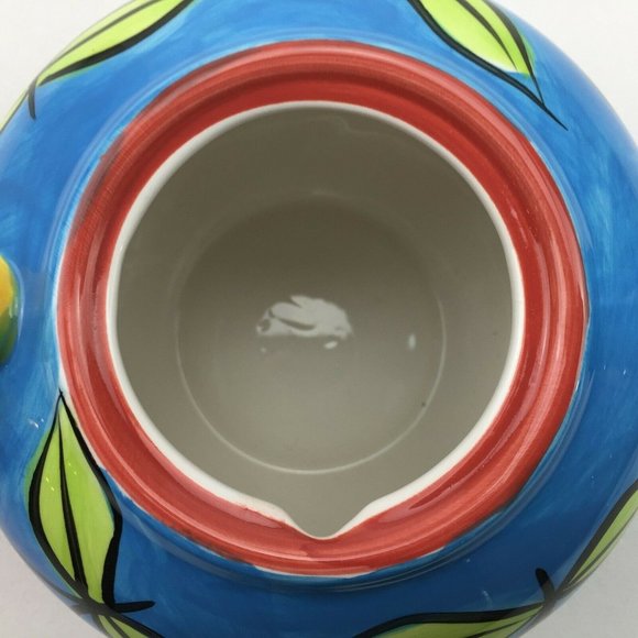 Renardi Cherry Print Espirt Designed By Pakita Ferrer Blue Teapot - Picture 6 of 12